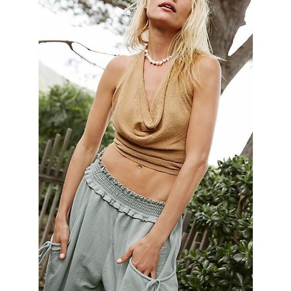 Free People Tops - Free People FP Beach Iris Sweater Open-Back Halter